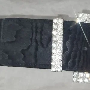 NEIMAN MARCUS elegant belt  Rhinestone Buckle Black Taffeta Suede Med Vintage Colony Designs | Accessories | Neiman Marcus Elegant Belt  main image 2